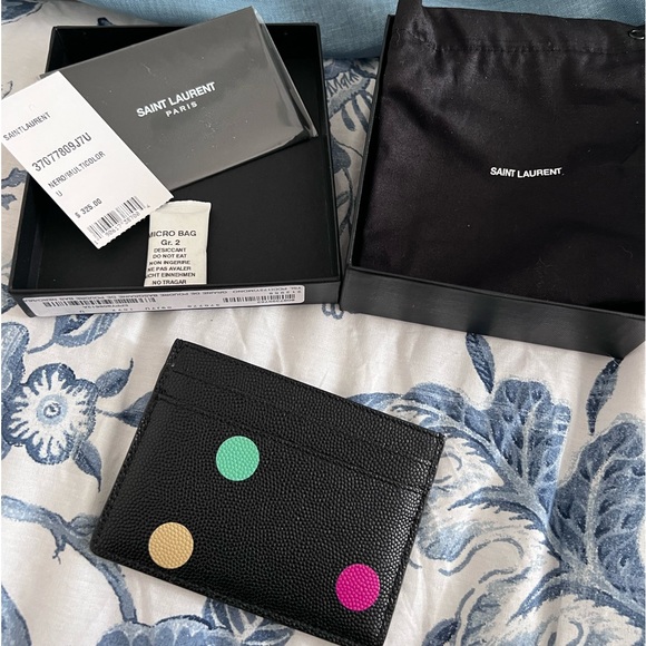 Saint Laurent
YSL Monogram Polka-Dot Flat Card Case - Picture 7 of 11